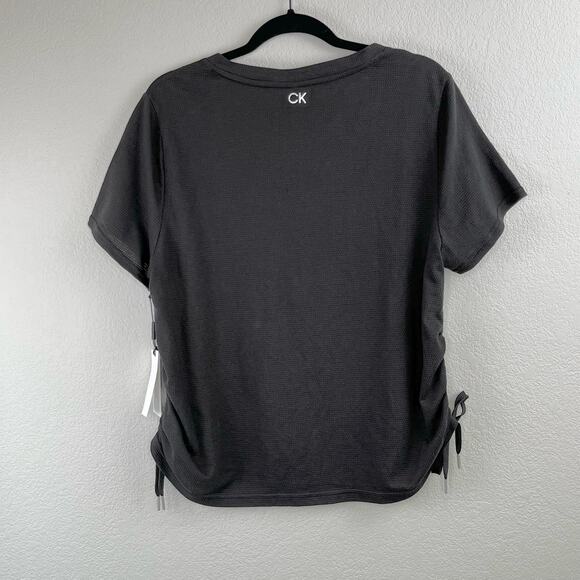 Calvin Klein Performance Bundle of 2 Black Side Tie Activewear Tops Plus 1X NWT - Picture 4 of 16